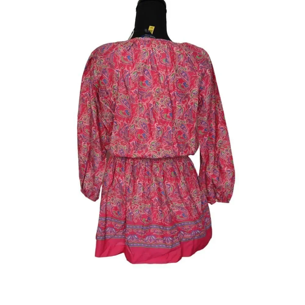 Polo Ralph Lauren‎ Girls Pink Paisley Cotton Batiste Dress Size 12